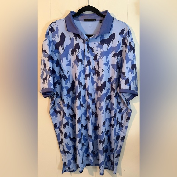 Greyson The Shadows Blue Mens Golf Polo Size XXL - Picture 1 of 7